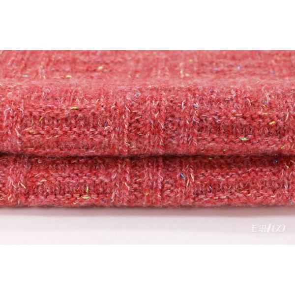 Quality Smooth Light Sequin Knitting Yarn , 1/3.2NM Moistureproof Red Sequin Yarn for sale
