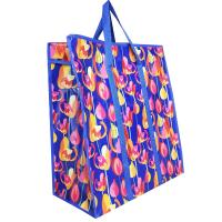 China bopp  laminated new  designs pp woven shopping  bag with double zip puller factory