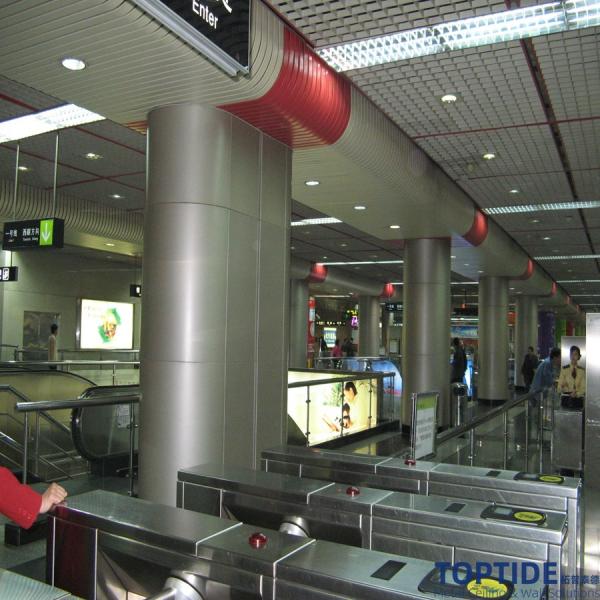 Quality Metro Airport Aluminium Open Cell Ceiling Decorative Lattice Square Grid Tiles Install With T Bars for sale