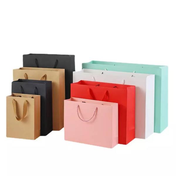 Quality Eco Friendly Supermarket Custom Kraft Paper Bags For Shopping for sale