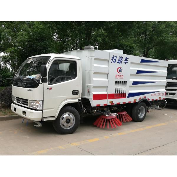 Quality Narrow Street Sweeping Broom Sweeper Truck With 3.5M3 Vacuum Dust Tank for sale