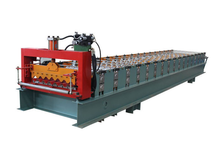 China Weight 3.5 Tons Corrugated Sheet Roll Forming Machine Raw Material Thickness 0.3-0.8 MM factory