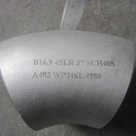 Quality Wp316l 304l Stainless Steel 45 Degree Elbow For Pipeline Pcoc Certficate for sale