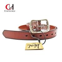 China ODM Multiscene Braided Leather Belt Dark Brown With Pin Buckle factory
