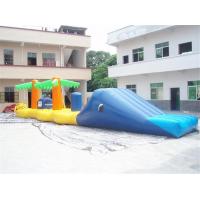 China Aqua Jump Inflatable Water Parks / Inflatable Water Island Waster Slide factory