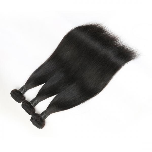 Quality Strong Weft Straight Virgin Hair Weave / Brazilian Straight Human Hair Weave for sale