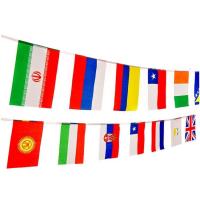 China 68D / 100D Polyester String Flag 10x15cm Custom Size International String Flags factory