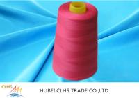 China Red 100 Spun Polyester Sewing Thread Anti - Bacteria For Embroidery / Weaving factory