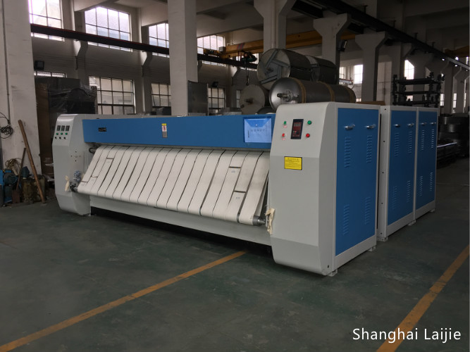 China Fully Automatic Laundry Press Ironing Machine , 2 Rollers Flat Ironer Machine factory