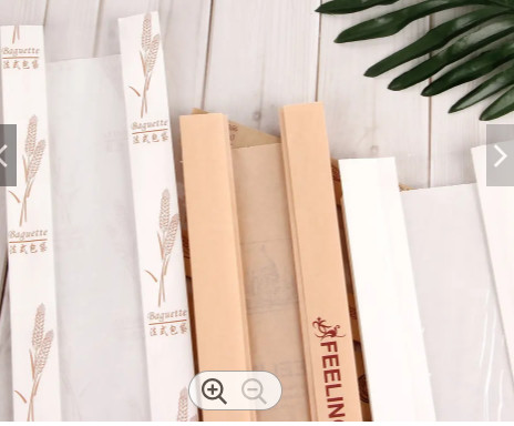 Quality OEM / ODM Kraft Paper Bread Bag Recyclable Window Baguette Bag for sale