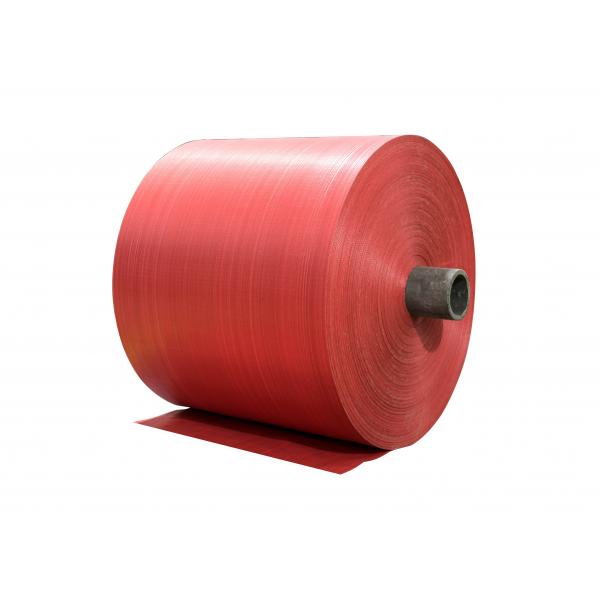 Quality Red Polypropylene Woven Fabric Roll For PP Woven Bags / Sacks Breathable Anti Pull for sale