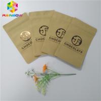 China Three Side Sealed Kraft Customized Paper Bags Foil Lined Organic Roasted Coffee Packing factory