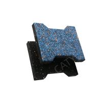 China Anti Slip Interlocking Rubber Bricks Durable , 200x160x120mm Exterior Rubber Pavers factory
