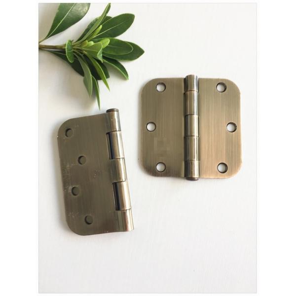 Quality Round Corner Exterior Door Hinges Security Antique Copper 3.0mm Thickness for sale