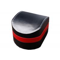 China Single Twist Plastic Watch Box  Black Color Velvet With Stitching Environmentally Friendly factory