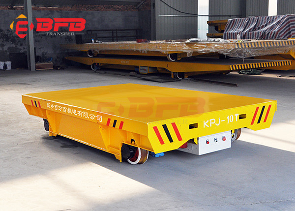 Quality Handling Electric Rail Flat Car Motorized Transfer Trolley 350t For Steel for sale