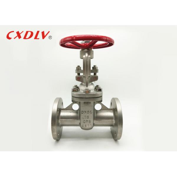 Quality Lightweight Wedge Gate Valve Flange Connection For Sewage Silver Color for sale
