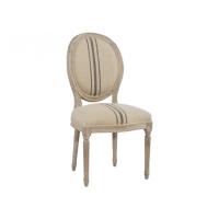 China french style upholstered dining chairs oak chair linen fabric chair accent chair factory