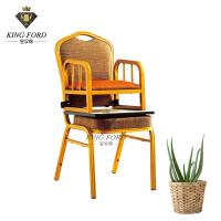 Quality 1.1mm / 1.2mm Tube Plywood Board Stackable Banquet Chairs With Arms for sale