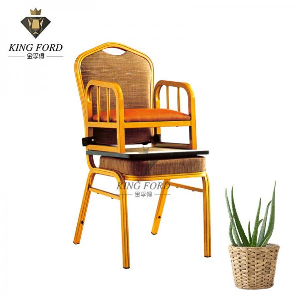 Quality 1.1mm / 1.2mm Tube Plywood Board Stackable Banquet Chairs With Arms for sale