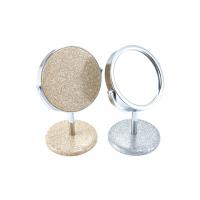 China Imega Shining PU Circle Makeup Mirror Two Sided Cosmetic Cute Rotatable factory