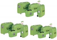 China Plastic Handle Hard Shell Suitcase 4 Wheels , Polycarbonate Hardside Luggage Sets factory