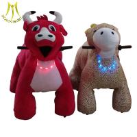 China Hansel  playground indoor play toy entertainment walking plush electric animal toy ride on horse toy pony factory