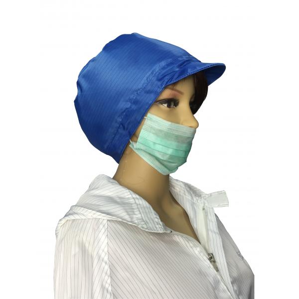 Quality Breathable Re Useable ESD Safe Clothing ESD Hat 5x5 Cm Top Mesh Window for sale