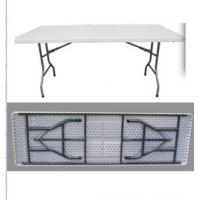China sell HDPE 8 foot folding table furniture/outdoor 8 ft rectangle plastic foldable table factory