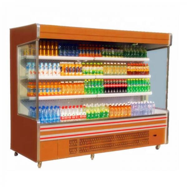 Quality Hypermarket Multideck Open Chiller Air Curtain Cabinet Refrigerator Customized for sale