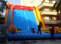 China Commercial Giant Plato 0.55mm PVC Tarpaulin Inflatable Slide For Adults 12 * 8m factory