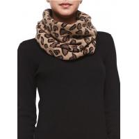 China Leopard Patterned Funnel Infinity Scarf And Knitted Scarf factory
