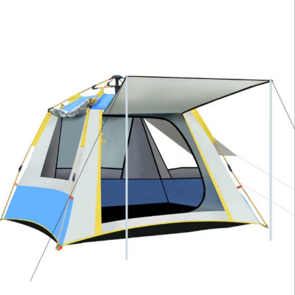 Quality Outdoor Automatic Folding Camping Tent 190T Polyester Four Sides Three Windows for sale