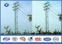 China Q345 Hot dip galvanized Electrical Power Pole with 16M ~ 20M Height 470 ~ 630 Mpa Tensile Strength factory