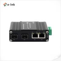 Quality Industrial Gigabit PoE Switch 2-Port 10/100/1000T 802.3at To 2-Port 100/1000Base for sale