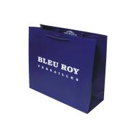 China Eco Friendly Custom Printed Medium Blue Paper Party Favor Bags With Handles factory