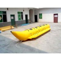 China Yellow Waterproff Banana Inflatable Fly Fishing Boats With PVC Strong Protection Black Bumper Strip for sale