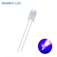China Round Head 5mm Ultraviolet LED 385nm 395nm Water Clear Lens For Mosquito Lamp factory