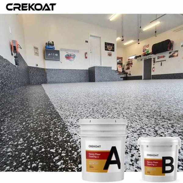 Quality Garages Epoxy Flake Floor Coating Composed Of Epoxy Resin Colored for sale