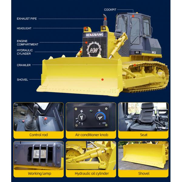 Quality Unparalleled Strength Heavy Duty Bulldozer Crawler 20 Ton Bulldozer Weather Proof for sale