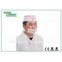China Odorless Chef Paper Hat Customized Disposable Chef Hats Printing Stripe And Logo factory