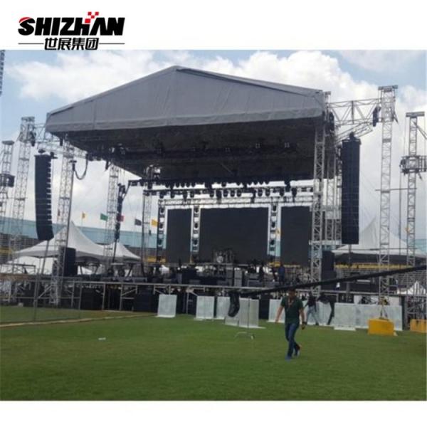 Quality 300*300mm 2m Length Aluminium Lighting Truss With Height Adjustable Wooden Stage for sale