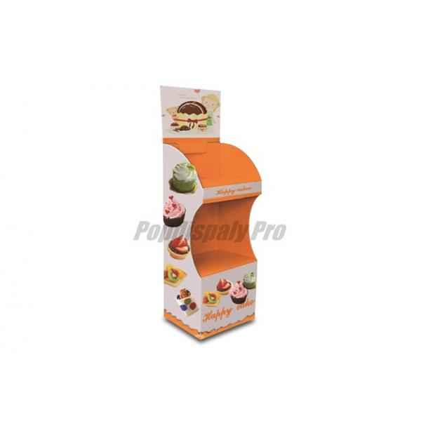 Quality 2 Tier Beautiful Cardboard Merchandising Displays Litho-Graphic Printed For Sweat Cakes for sale