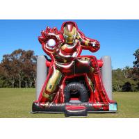 China Iron Man Bouncer Inflatable Jumping Bouncy Castle Red Bounce House For Kids Party factory