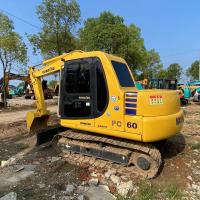 Quality Komatsu PC60 6T Crawler Hydraulic Excavator Machine W/0.25m3 Bucket Capacity for sale