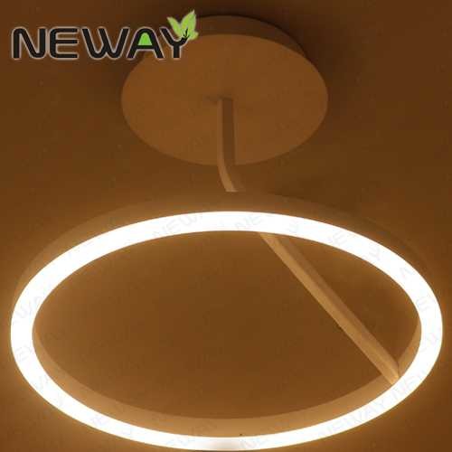 China Modern Aluminum and Acrylic LED Ring Circle Ceiling Pendant lamp Crystal Rings LED Pendant Lamp For Project factory