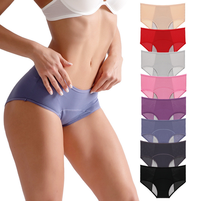 China Eco-Friendly Bamboo Viscose Fabric Cool 3 Layers Female Leakproof Period Panties factory
