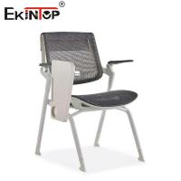 China Gray Foldable Training Chairs with Writing Board in Modern Style factory