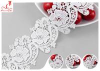 China 6CM Fancy Water Soluble Chemical Lace Trim With Heavy Embroidery SGS Verified factory