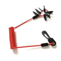 China 7 key Kill Switch Lanyard Plastic Jet Ski Stop Cords Popular Red Color factory